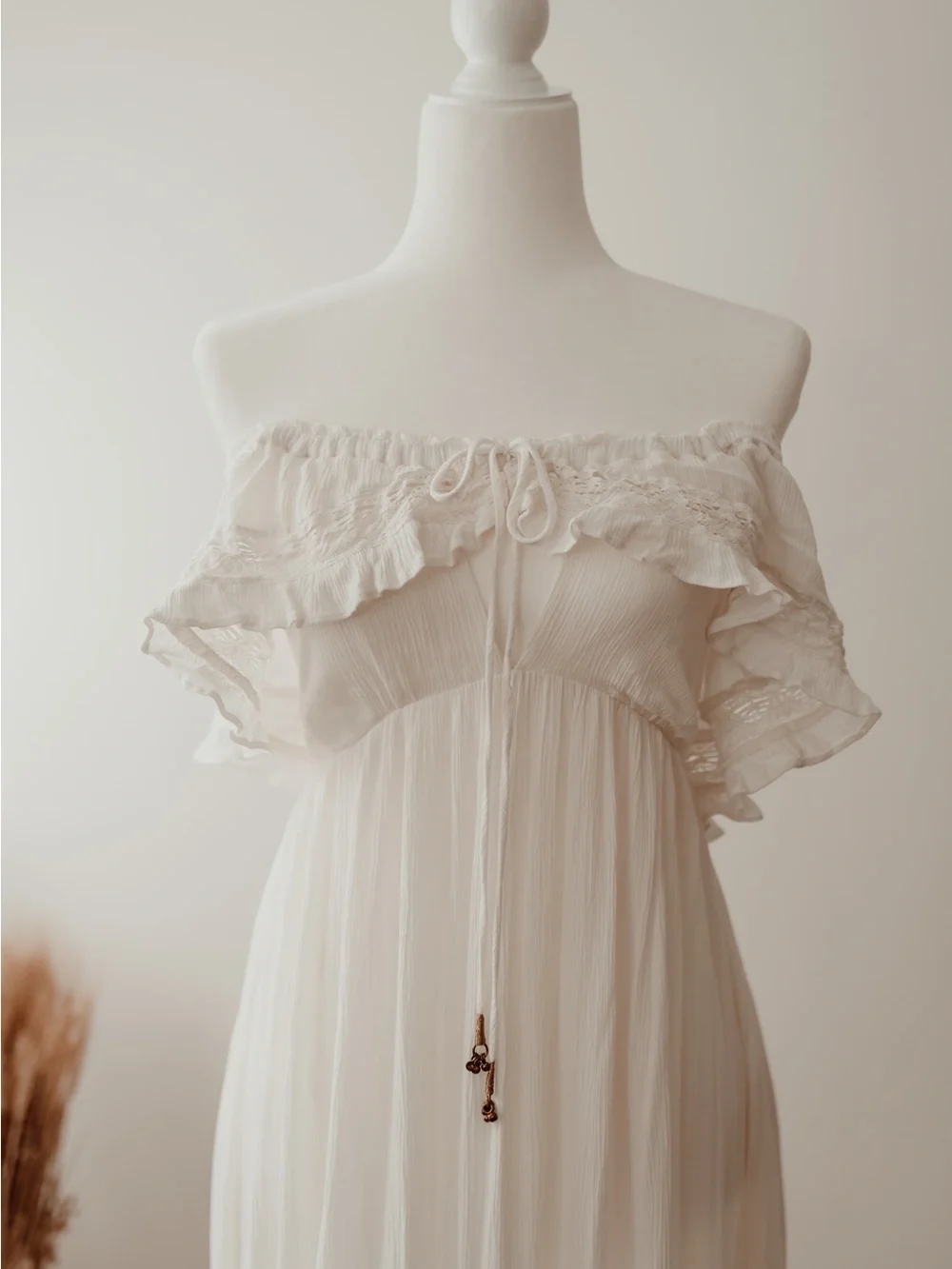 Off-Shoulder White Free People Dress - Picture 2 of 5